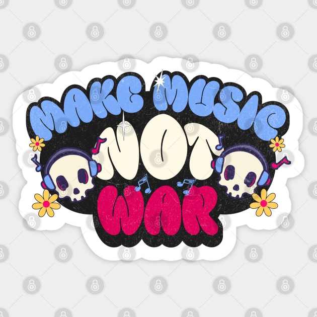 Make Music not War Sticker by AnnaDreamsArt